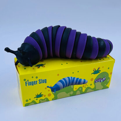 Slinky Slug Fidget TikTok sort lilla Snegl Fidget Toy Legetøj