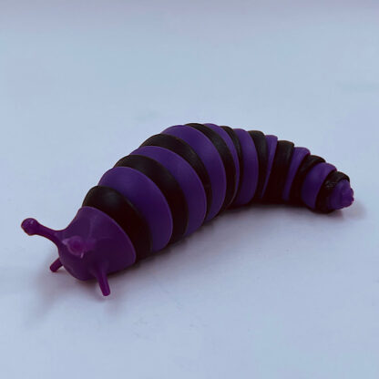 Slinky Slug Fidget TikTok sort lilla Snegl Legetøj