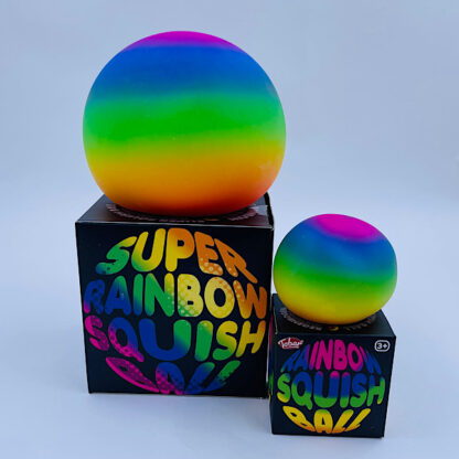Kæmpe Stressbold Regnbuefarvet Tofu Bold Super Rainbow Squish Ball Legetøj