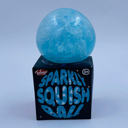 Sparkly Squish Ball Lyseblå Stressbold med glitter Squishy bold med glimmer Legetøj
