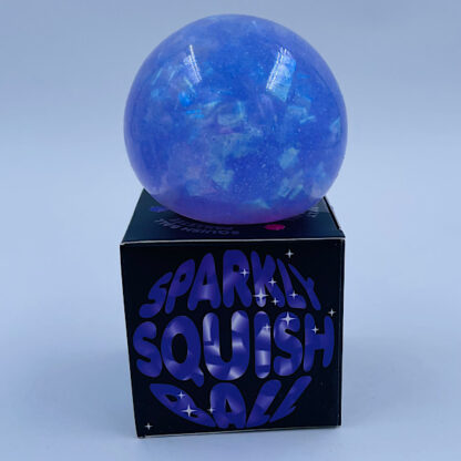 Sparkly Squish Ball Lyslilla Squishy Stressbold med Glimmer Legetøj