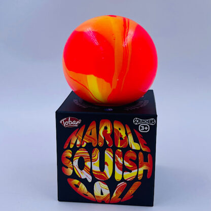 Marble Squish Ball Orange Mamoreret Stressbold Squishy Legetøj Små gaver