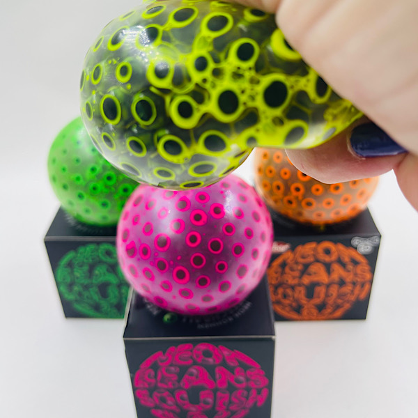 Neon Beads Squish Ball Stressbold med Neonfarve og Vandperler Klemmebold Legetøj