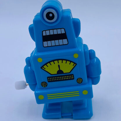 Clockwork Kyklop Robot Blå Klassiker Retro Legetøj